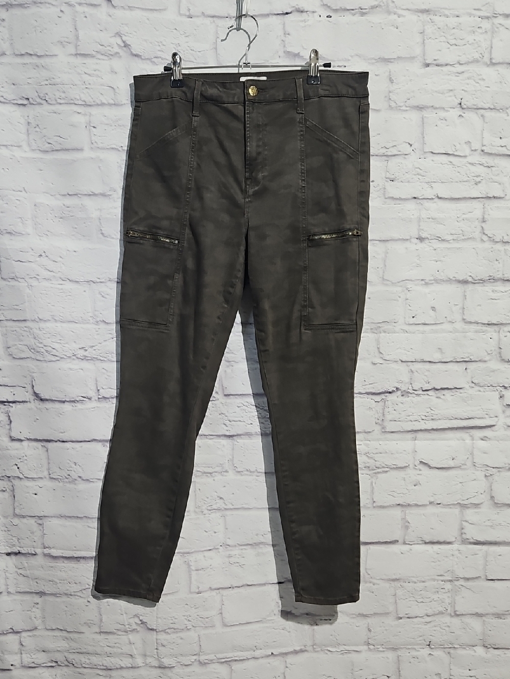 pistola Olive Green Camo Skinny Cargo Jeans - Picture 1 of 8
